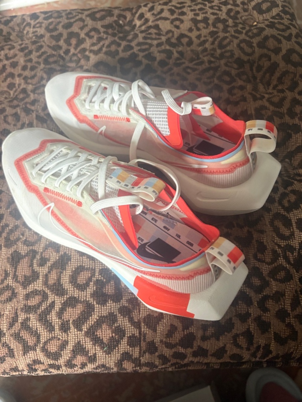 Nike Women's White and Coral Athletic Running Shoes NWT